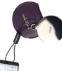 Dolce & Gabbana Purple Calfskin Leather Round Hand Mirror Holder