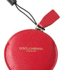 Dolce & Gabbana Red Calfskin Leather Hand Mirror Holder