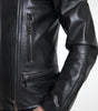 Dolce & Gabbana Black Leather Zipper Coat Men Jacket