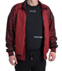 Blouson aviateur rouge à imprimé léopard Dolce &amp; Gabbana
