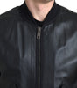 Dolce & Gabbana Black Leather Blouson Full Zip Bomber Jacket