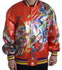Dolce & Gabbana Orange Polyester Button Blouson Jacket