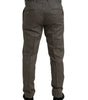 Dolce & Gabbana Brown Wool Dress Skinny Men Trouser Pants