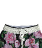Dolce & Gabbana Multicolor Peony Joggers Cotton Men Pants