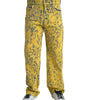Dolce & Gabbana Yellow Cotton Tie Dye Straight Denim Jeans