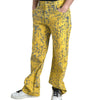 Dolce & Gabbana Yellow Cotton Tie Dye Straight Denim Jeans