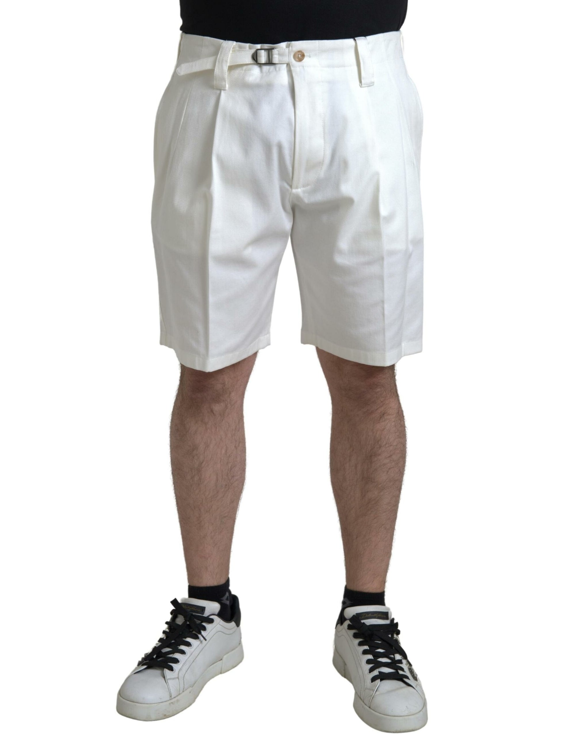 Dolce &amp; Gabbana - Bermuda en denim blanc élégant