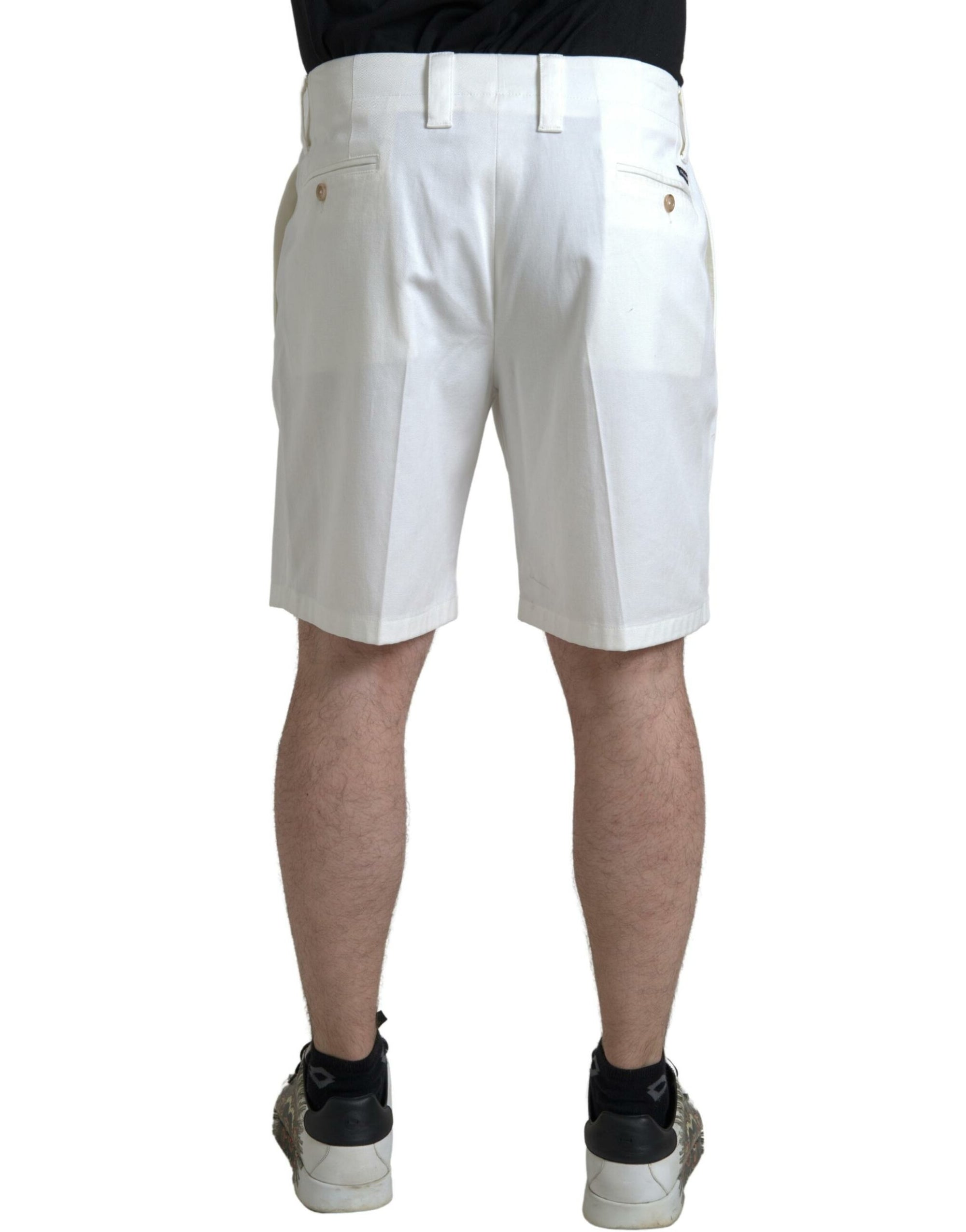 Dolce &amp; Gabbana - Bermuda en denim blanc élégant