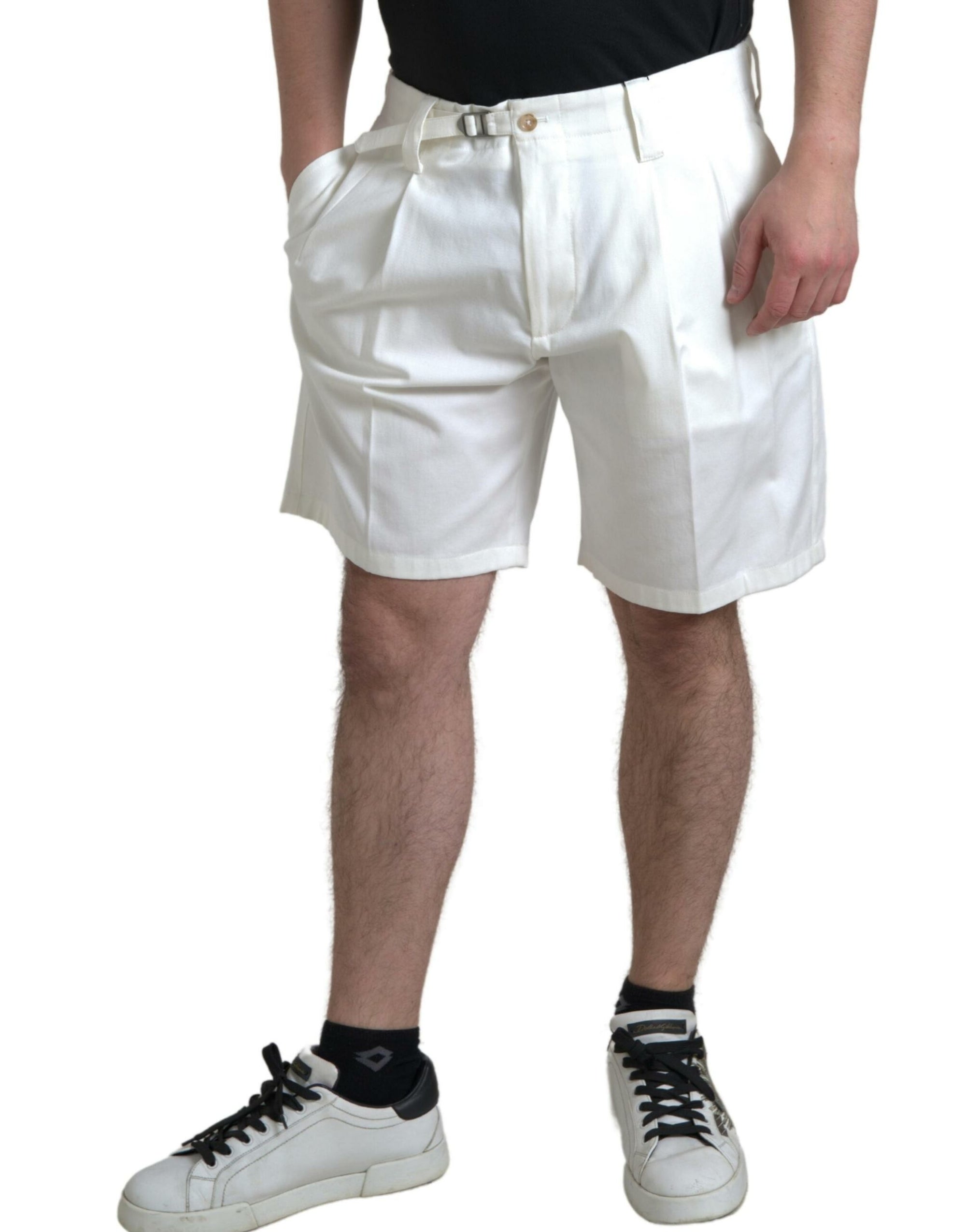 Dolce &amp; Gabbana - Bermuda en denim blanc élégant