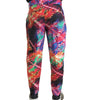 Dolce & Gabbana Multicolor Printed Linen Men Trouser Pants