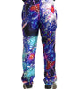 Dolce & Gabbana Multicolor Printed Silk Men Trouser Pants