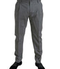 Dolce & Gabbana Gray Wool Chino Skinny Men Dress Trouser Pants