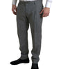 Dolce & Gabbana Gray Wool Chino Skinny Men Dress Trouser Pants