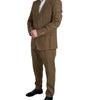 Dolce & Gabbana Elegant Brown Silk Blend Taormina Suit