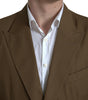 Dolce & Gabbana Elegant Brown Silk Blend Taormina Suit