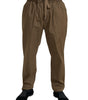 Dolce & Gabbana Elegant Brown Silk Blend Taormina Suit