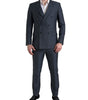 Dolce & Gabbana Elegant Blue Silk Blend Martini Suit