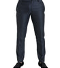 Dolce & Gabbana Elegant Blue Silk Blend Martini Suit