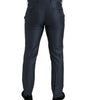 Dolce & Gabbana Elegant Blue Silk Blend Martini Suit