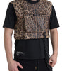 Dolce & Gabbana Brown Leopard Silk Sleeveless Sportswear