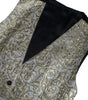 Dolce & Gabbana Floral Jacquard Waistcoat Formal Gold Vest