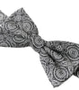 Dolce & Gabbana Black White Pattern Adjustable Neck Papillon Bow Tie