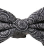 Dolce & Gabbana Black White Pattern Adjustable Neck Papillon Bow Tie