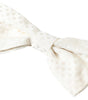 Dolce & Gabbana Ivory Fantasy Pattern Adjustable Neck Papillon Bow Tie