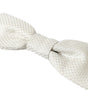 Dolce &amp; Gabbana Elegant Ivory Silk Bow Tie
