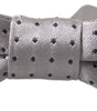 Dolce &amp; Gabbana Elegant Gray Silk Bow Tie
