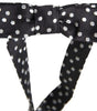Dolce &amp; Gabbana Elegant Black Silk Bow Tie with Logo Detail