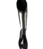 Dolce & Gabbana Black and White Striped Knee High Boots