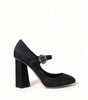 Dolce & Gabbana Black Brocade Mary Janes Heels Pumps Shoes