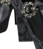 Dolce & Gabbana Black Brocade Mary Janes Heels Pumps Shoes