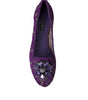 Dolce & Gabbana Purple Vally Taormina Lace Crystals Flats Shoes
