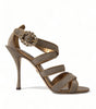 Sandales à talons aiguilles Dolce &amp; Gabbana en cristal bronze