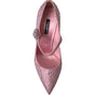 Dolce & Gabbana Pink Strass Crystal Heels Pumps Shoes