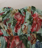 Dolce & Gabbana Multicolor Green Floral Silk Wrap Midi Dress