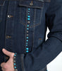 Dolce & Gabbana Blue Denim Turquoise Stones Studded Jacket
