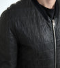 Dolce & Gabbana Black Leather Full Zip Bomber Coat Jacket