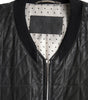 Dolce & Gabbana Black Leather Full Zip Bomber Coat Jacket