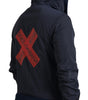Dolce & Gabbana Blue Hooded Logo Polyester Full Zip Sweater