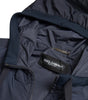 Dolce & Gabbana Blue Hooded Logo Polyester Full Zip Sweater