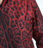 Dolce & Gabbana Red Leopard Bomber Short Coat Jacket