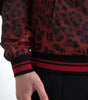 Dolce & Gabbana Red Leopard Bomber Short Coat Jacket
