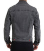 Dolce & Gabbana Gray Washed Cotton Stretch Denim Men Jacket