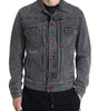 Dolce & Gabbana Gray Washed Cotton Stretch Denim Men Jacket