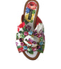 Dolce & Gabbana Multicolor Floral Flats Crystal Sandals Shoes