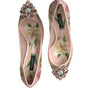 Escarpins élégants à fleurs roses et cristaux Dolce &amp; Gabbana