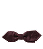 Dolce &amp; Gabbana Elegant Bordeaux Silk Bow Tie